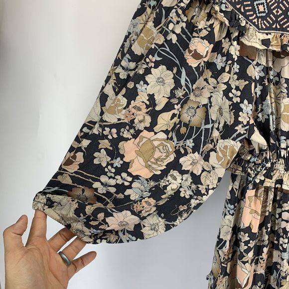 Spell & The Gypsy Amethyst Dress in Nightfall Boho Flowy Small Oversized - Picture 12 of 12